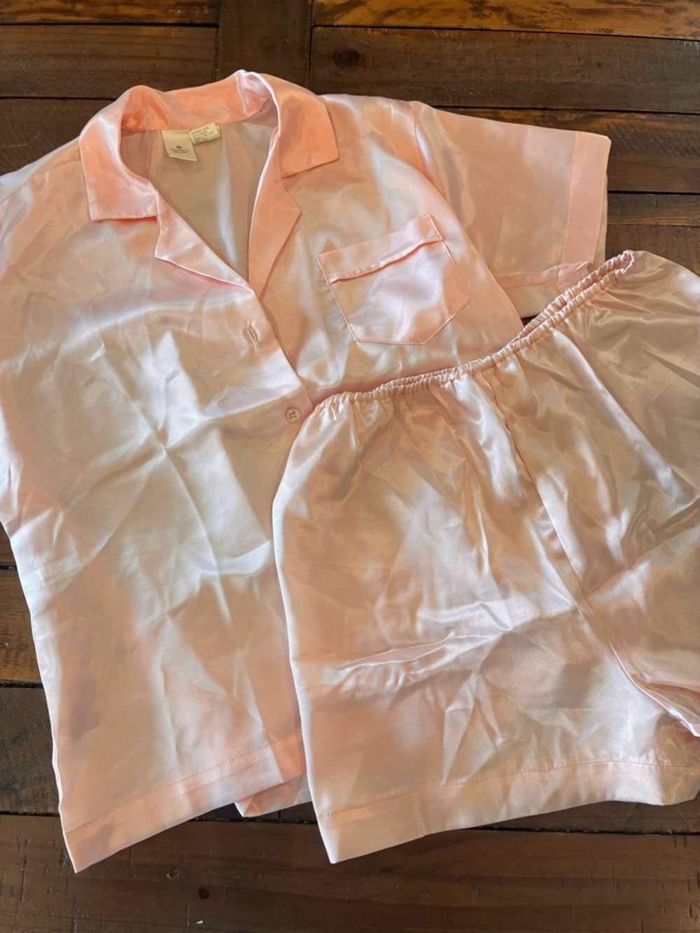 Vintage Victoria Secret Silky Light Pink Women's Pajama Set